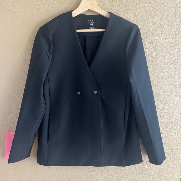 A Day Double take double breasted blazer in black - Picture 2 of 10